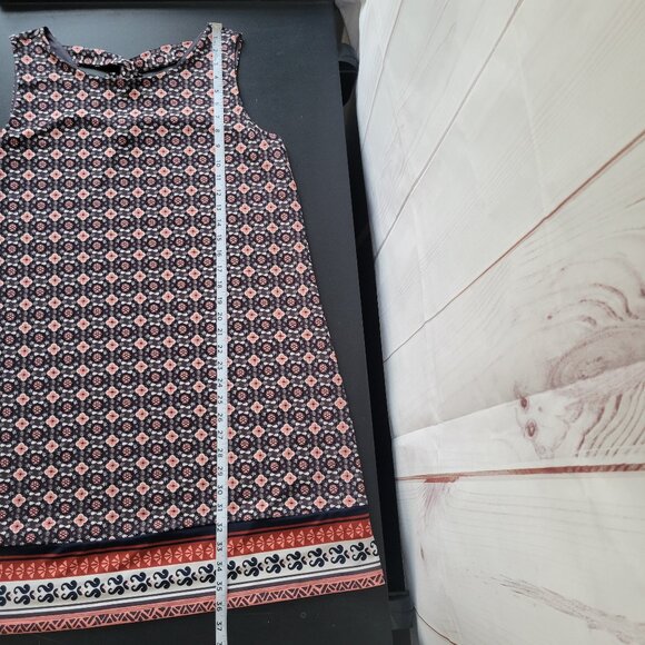 Magnolia Grace Sleeveless Floral Print Midi Dress, Cut-out Back, XL, Gray/Pink - Picture 8 of 8